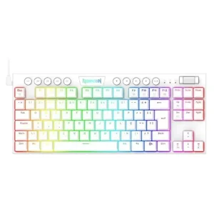 TECLADO MECANICO REDRAGON HORUS 80% BLANCO COMPACTO TKL USB C K622W-RGB