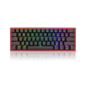 TECLADO MECANICO REDRAGON FIZZ 60% INALAMBRICO RGB GAMER COMPACTO