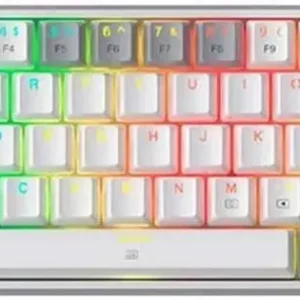 TECLADO MECANICO REDRAGON FIZZ 60% K616 RGB WG BLANCO CON GRIS