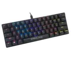 TECLADO MECANICO SHENLONG 60% 6100 USB C 62 TECLAS