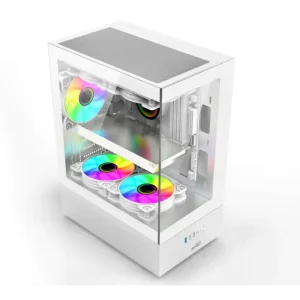 GABINETE SENTEY H10 WHITE 5 FAN COOLER RGB MESH