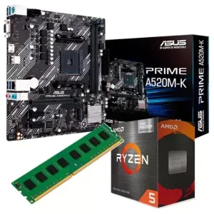 COMBO AMD RYZEN 5 3400G + MOTHER A520 + MEMORIA 16GB 3200MHZ