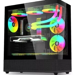 GABINETE SOLARMAX CM-B930 BLACK 3 COOLERS RGB MESH ATX