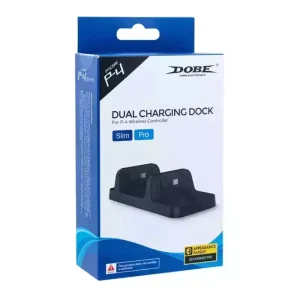 BASE CARGADOR DOBLE JOYSTICK PS4 USB LED TP4-002/JLG-A4570