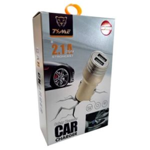 Cargador auto 12V Time 2.1A CAR-53006