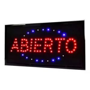 Cartel led Abierto