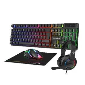 COMBO GAMING SOLARMAX RGB GAMER TEC+AURMOUSE+PAD GC4P1503