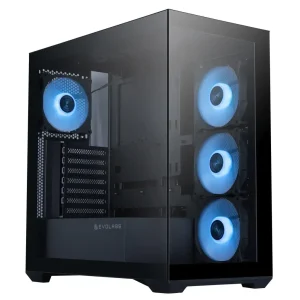 GABINETE EVOLABS PROGRESSION EVO 305 4 FAN RGB ATX FULL GLASS PREMIUM