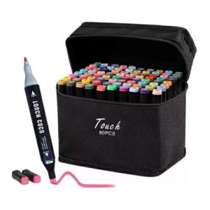 Marcadores fibrones Touch Doble Punta X 80 Unidades