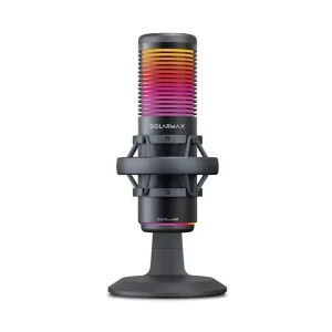 MICROFONO SOLARMAX RGB BLACK STREAMING c/TRIPODE LSM98B