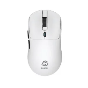MOUSE GAMER SOLARMAX BLANCO INALAMBRICO 2.4GHZ BATERIA USB C GMW07B