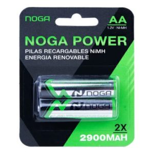 Pila recargable AA Noganet 2.900mAH x 2 unidades