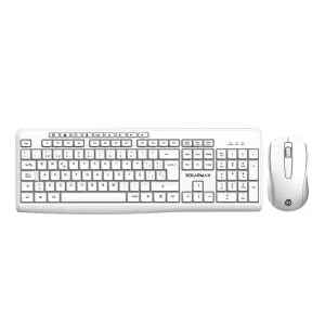 COMBO TECLADO Y MOUSE SOLARMAX USB BLANCO KMC2300W