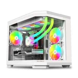 GABINETE SOLARMAX CM-W951 WHITE 3 FAN RGB MESH ATX PREMIUM