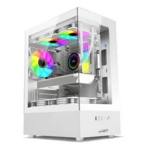 GABINETE SENTEY H10 WHITE SIN COOLER DOBLE VIDRIO