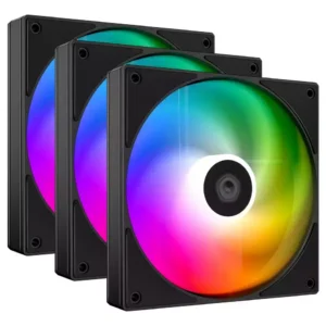 Kit 3 Fans ID-COOLING AS-120 ARGB PWM 120mm Black