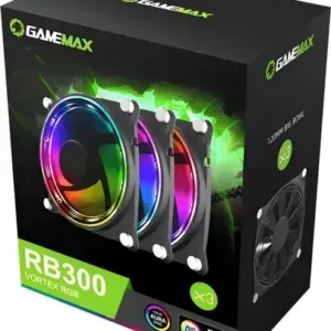 Kit 3 Fans GameMax RB300 ARGB 120mm Black