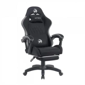 SILLA GAMER NETMAK SG904 TELA APOYA PIES ACOLCHADA