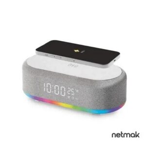 RELOJ NETMAK CON PARLANTE NM-RD12 BT/RGB/15W CAR INALMBRICO
