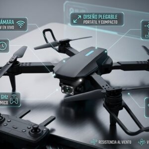 DRONE QUADRICOPTERO A CONTROL REMOTO 4 HELICES NO2691/92 (sin gtia, por daño fisico)