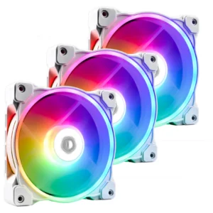 Kit 3 Fans ID Cooling ZF-12025 ARGB Trio Snow 120mm | PWM | ARGB